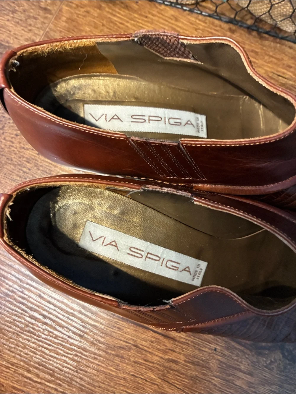 Via Spiga Brown Slip-On Ankle Boots